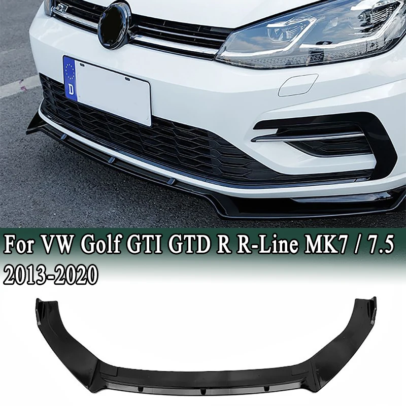 

For Volkswagen Golf GTI GTD R R-Line MK7 MK7.5 2013-2020 Front Bumper Spoiler Lip Lower Bumper Protector Modification Body Part