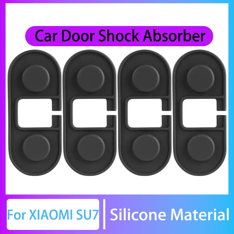 

4PCS Silicone For Xiaomi SU7 Car Door Lock Buckle Anti-collision Protective Cover Lock Latches Cover Accessories
