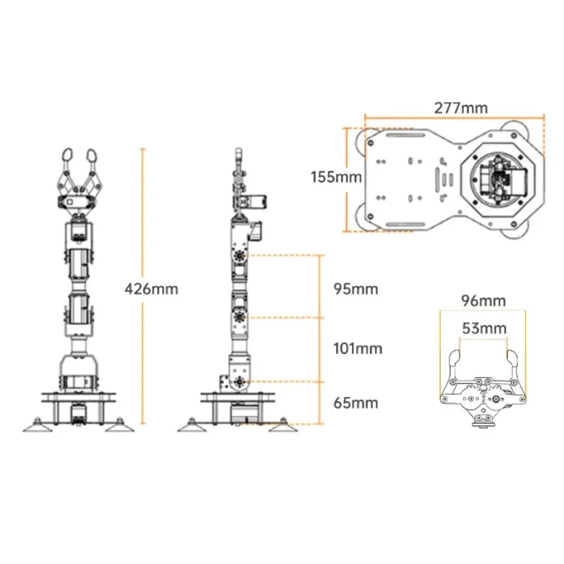 NEW Intelligent Bus Robotic Arm Hiwonder xArm2.0  Supports Sensor Expansion, Scratch and Python programming Small Order Quantity