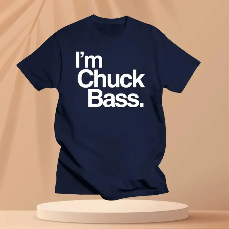 Im Chuck Bass Cotton Printed T Shirt Unisex Woman Man Gossip Chuck Fashion Ed Westwick Gift Fans Bass T-shirt Ropa Hombre