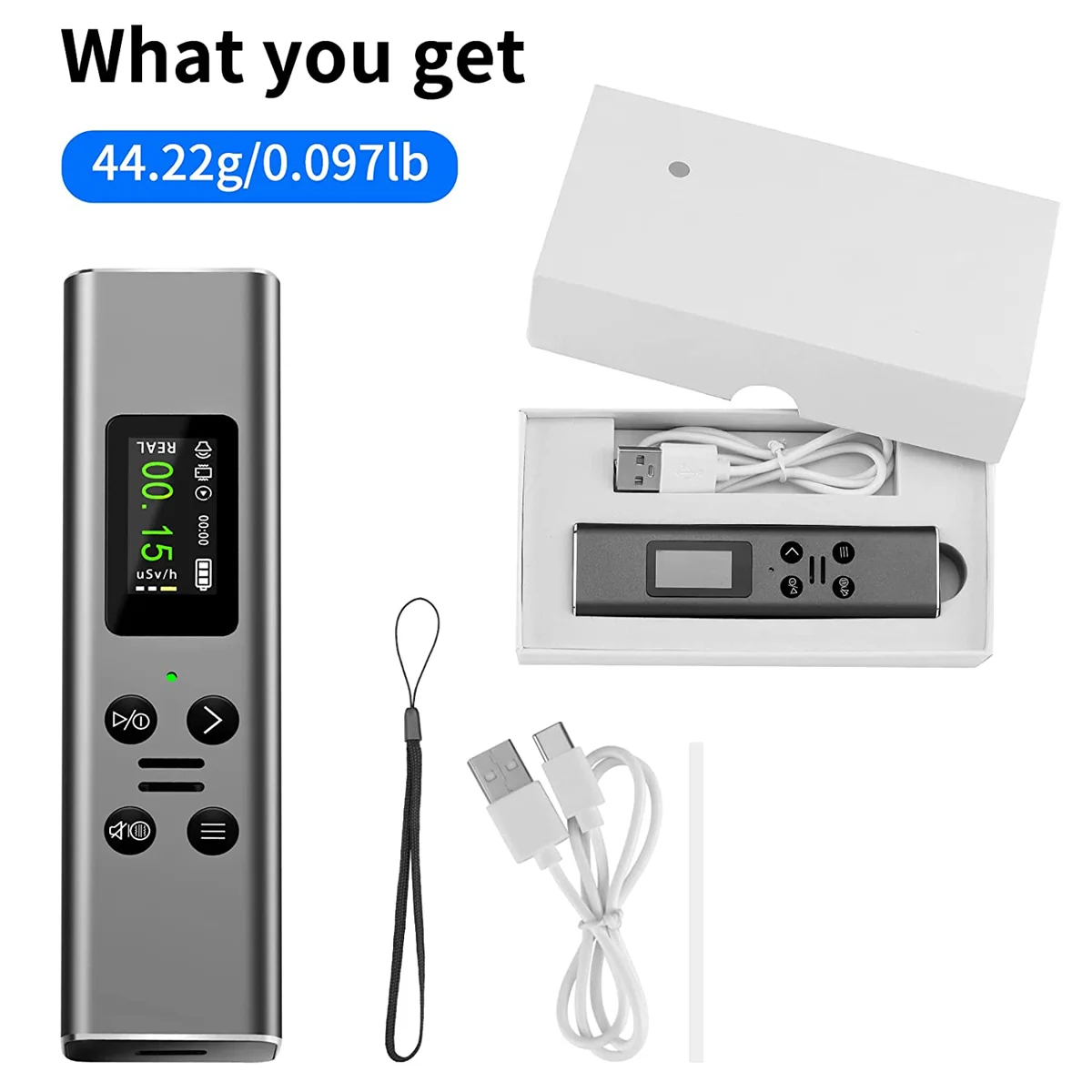 Geiger Counter Nuclear Radiation Detector - Radioactive Detector β Y X-Ray Detection Portable Radiation Dosimeter