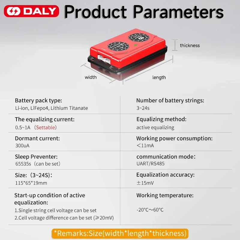 Daly Li-ion แบตเตอรี่ LiFePO4 12V 24V 36V BMS อุปกรณ์สมาร์ทที่ใช้งาน1A บาลานเซอร์3S 4S 6S 7S 8S 10S