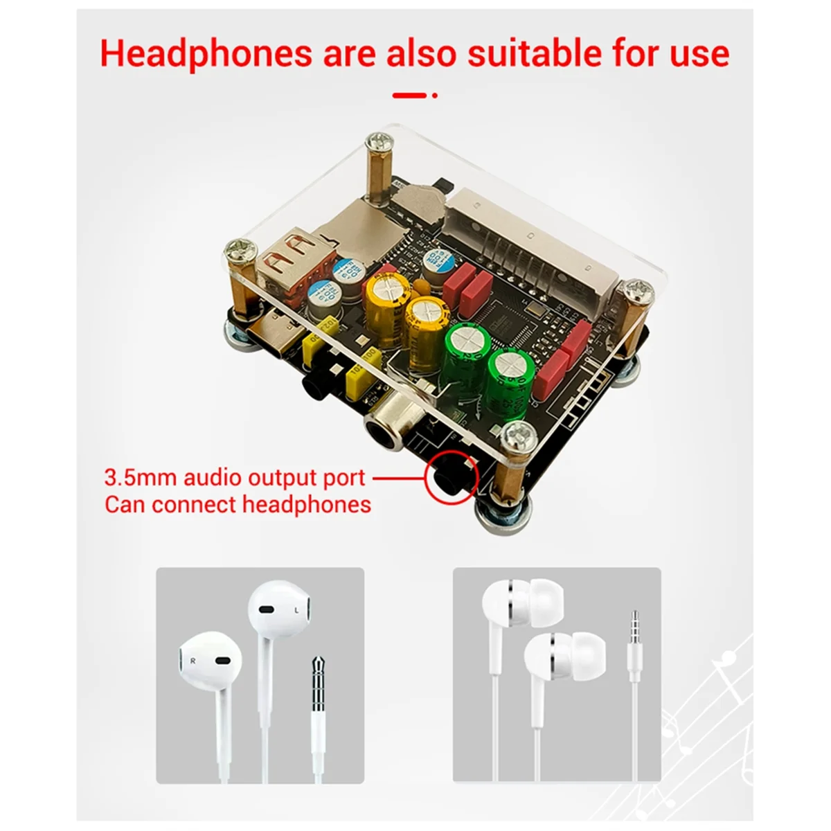 A42T DAM K1 Lossless Fever Bluetooth U Disk Sound Card Coaxial TF Decoder Board Power Amplifier Pre-Amplifier DSP Tuning