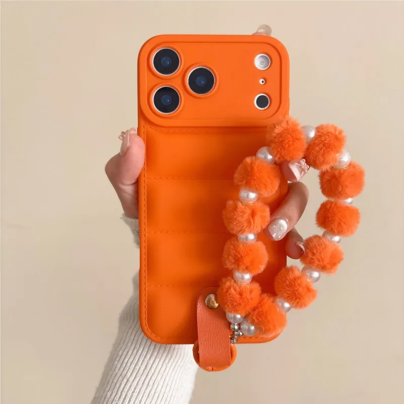 Fashionable down jacket soft silicone cover with hanging rope suitable for Samsung S8 S9 S10 S21 S22 S23 S24 S25 PLUS SE Ultra