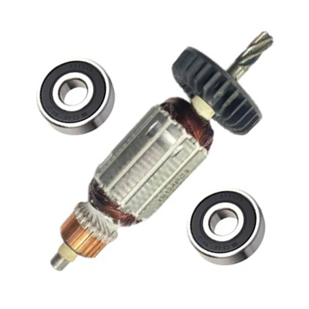 For Drill Motor Repair DH24PB3 Armature Replacement Armature Bearing Power Tool Part Replacement Parts Includes Bearings