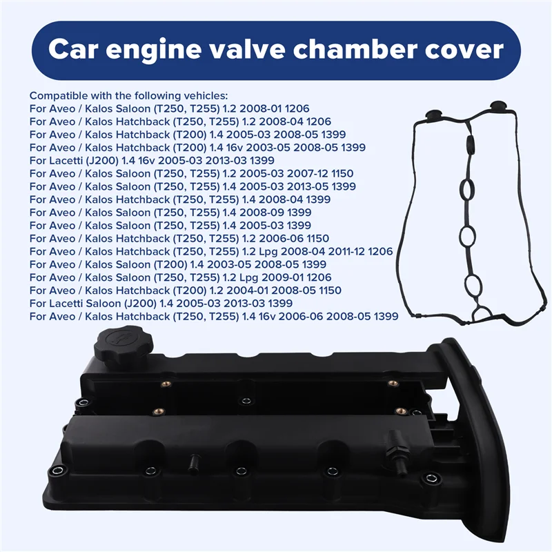 25192208 Car Engine Valve Cover For Aveo Kalos 2003-2009 25185117 96469203-A67F