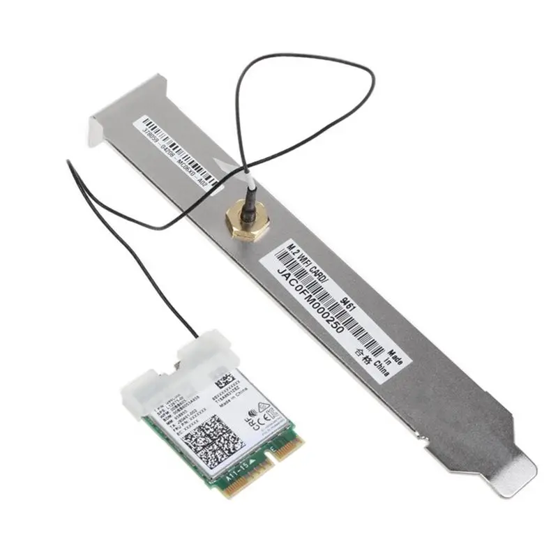 For 9461NGW WiFi Card+Baffle+Antenna Kit AC 9461 2.4G/5G 802.11AC M2 Key E CNVI Bluetooth 5.0 Wireless Adapter-A68X view 6
