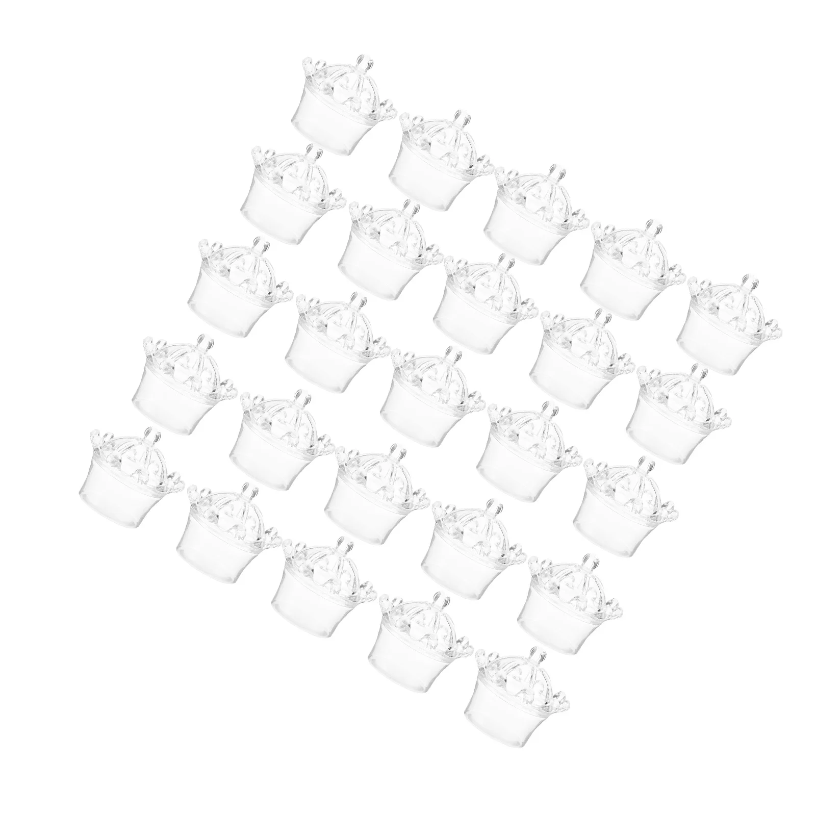 

24Pcs Crown Transparent Candy Boxes Clear Plastic Party Favor Containers European Style Wedding Treat Boxes Bridal Shower