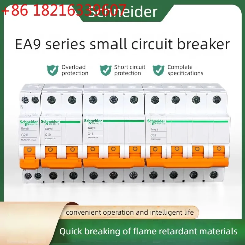 TAO Schneider EA9 Air Switch 1P 2P 3P 4P Small Circuit Breaker Easy 9 Electric Brake Switch 6A 40A 50A 63A Household Circuit Bre