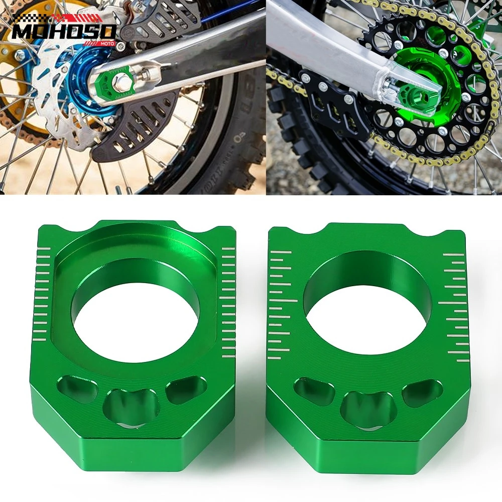 

Motorcycle Regulator Sliders For KAWASAKI KX125 250 KX250F KXF 250 KX450F 2006-2016 KLX450R Chain Adjuster Axle Block Tensioner