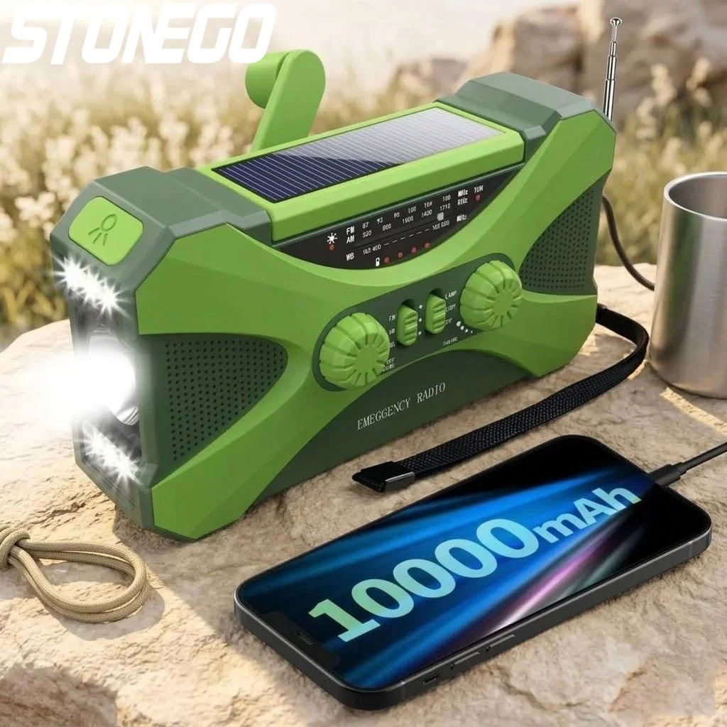 lampe-torche-led-rechargeable-portable-radio-solaire-lumiere-d'urgence-10000mah-double-haut-parleur-alarme-sos-ideale-pour-les-activites-de-plein-air