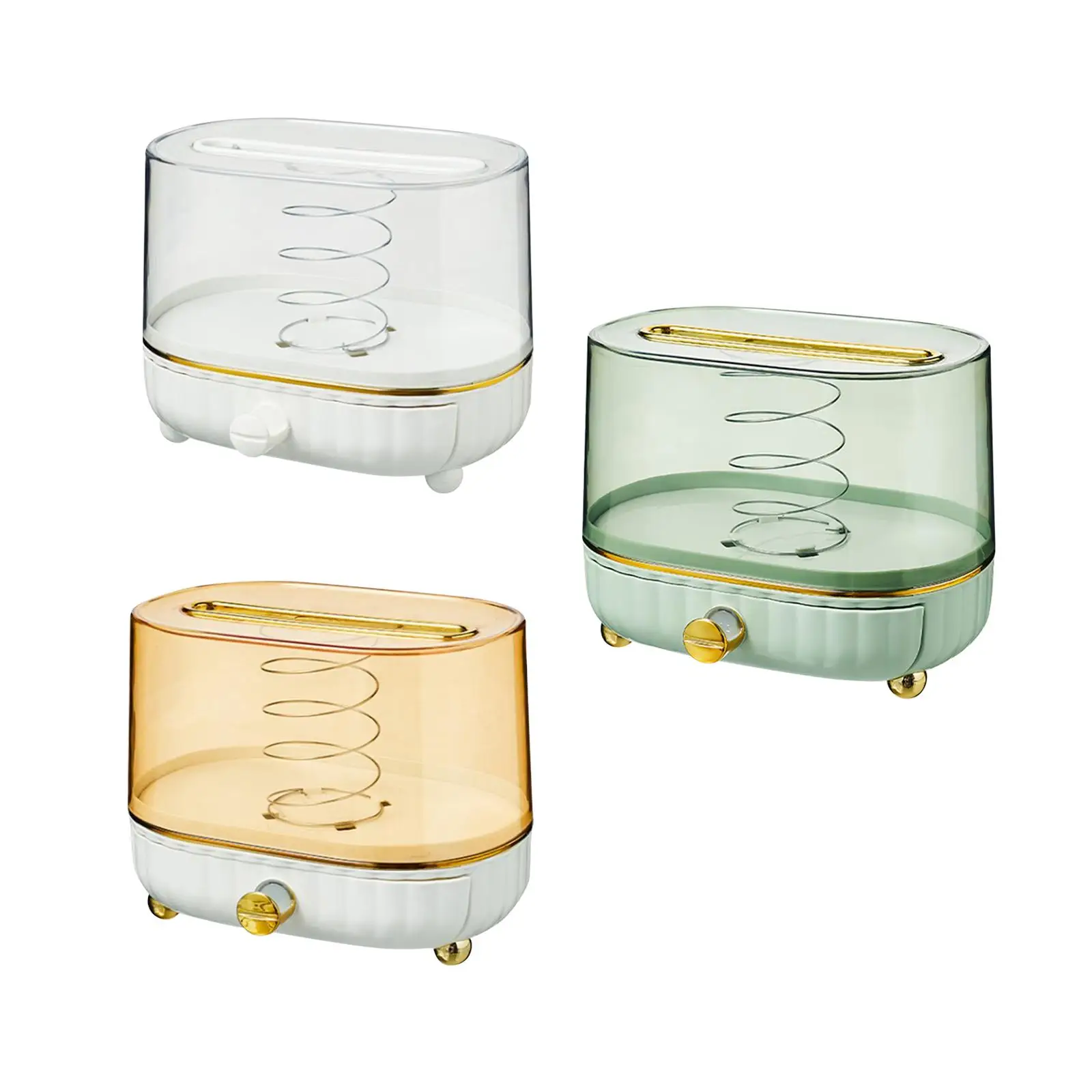 Tissue Box Cover Napkin Dispenser Transparent Versatile Use for for Bathroom