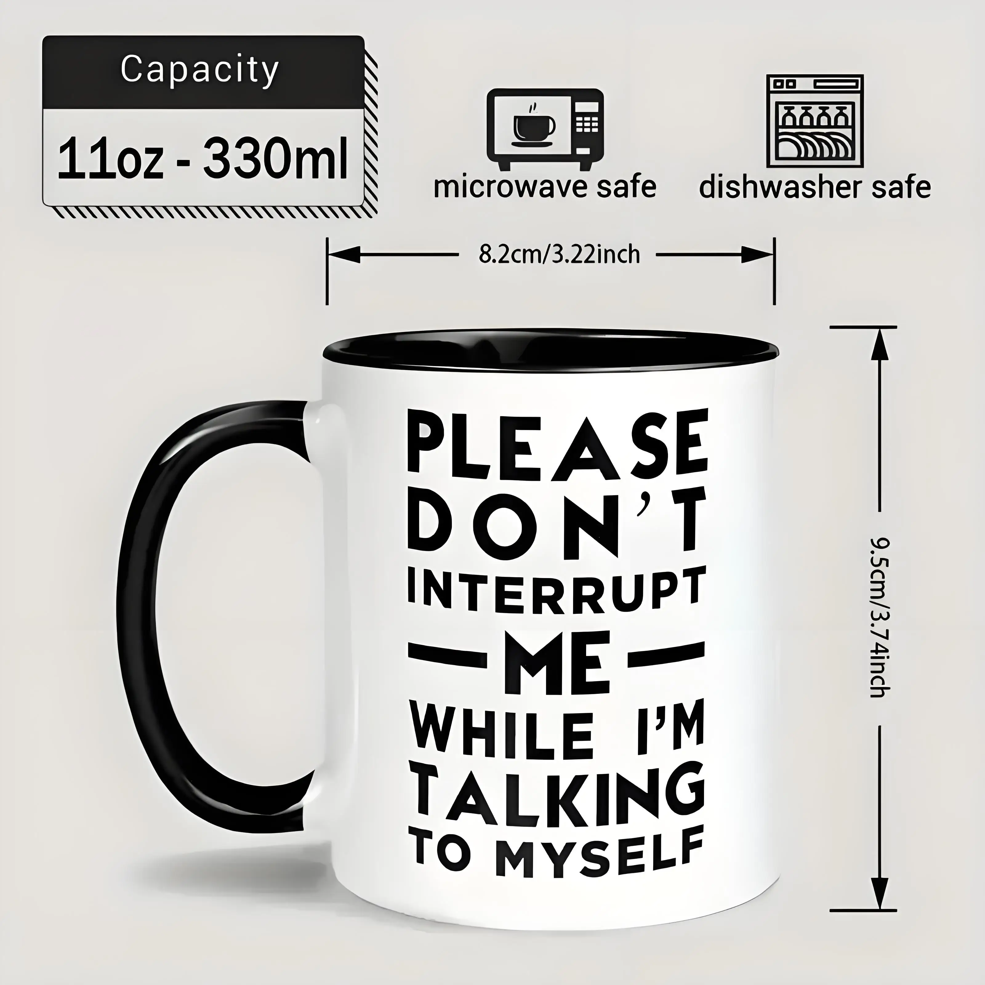 1 Customized Coffee Mug Personalized Printed Photo Text Gifts for Men and Women Holiday Souvenirs Ceramic Drinkware