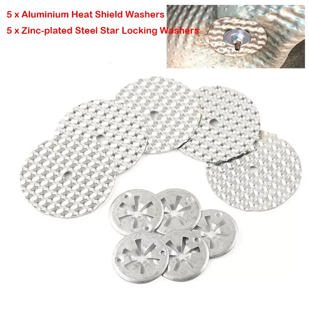 10pcs/set Silver Heat Shield N90796501 Car Repair Gasket Panel Kit Installation Heat Protection Plate Washer Attachment For Audi