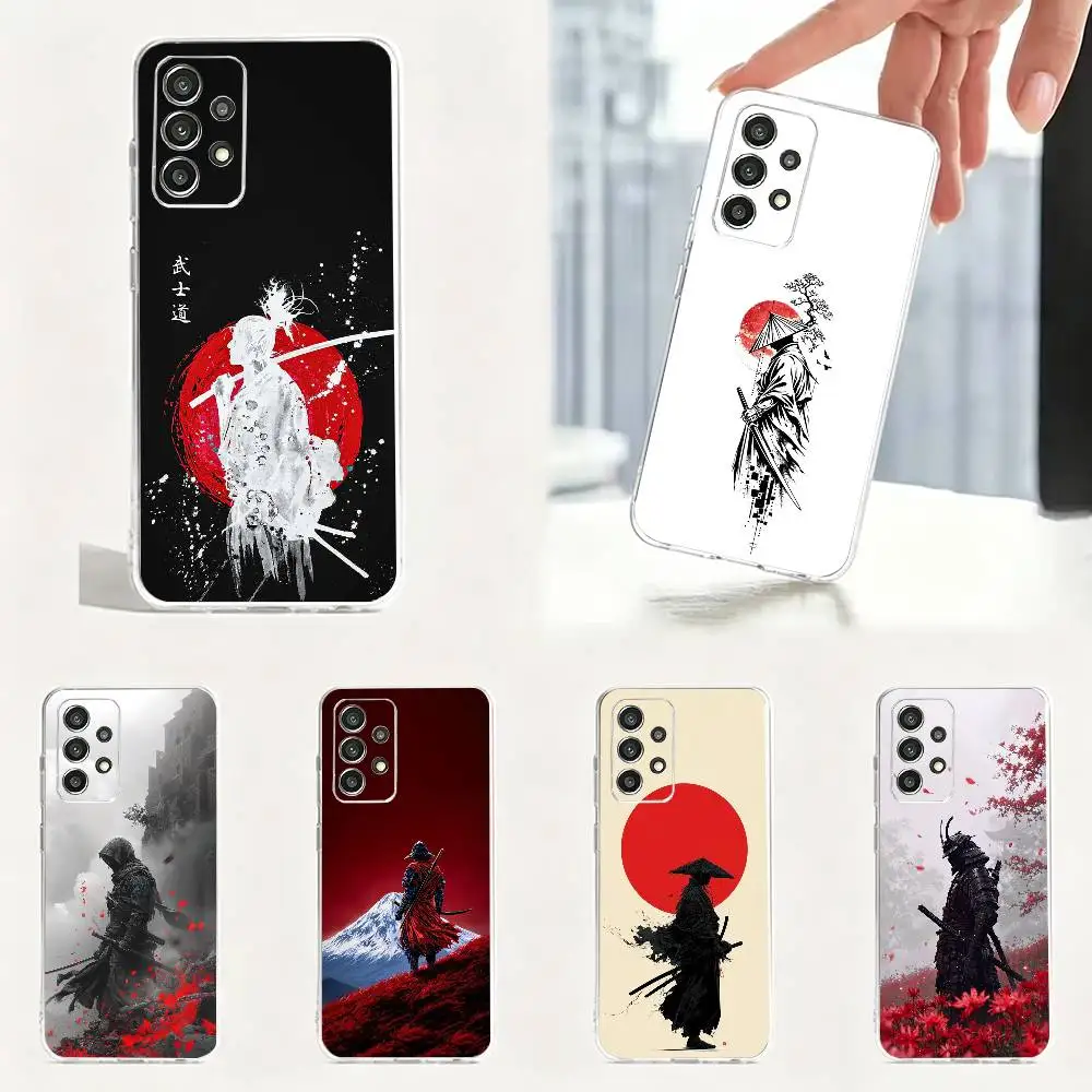 J-Japanese samurai and bushido  Phone Case For Samsung Transparent Soft Case S25,S24,S21,S22,S23,S30,Ultra,S20,Plus