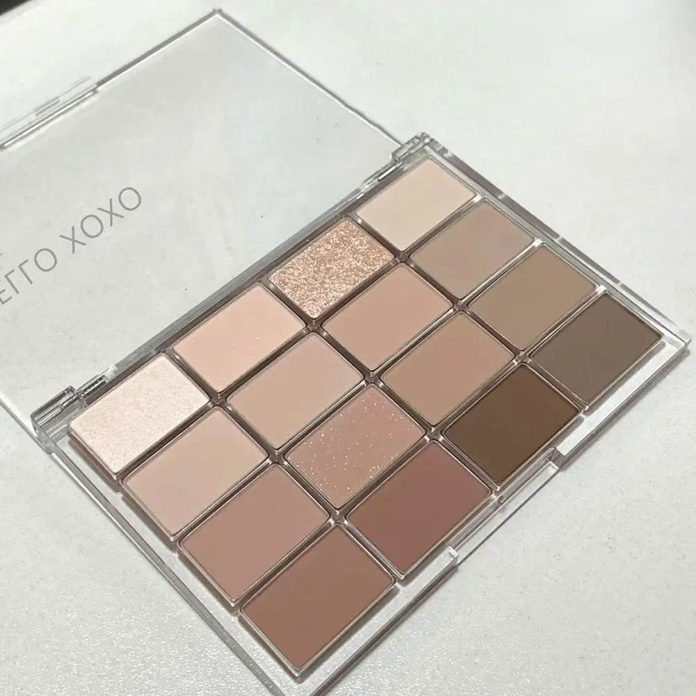 16-kolorowa paleta cieni do powiek Matte Pearlescent Low Saturation Glitter Eye Makeup Pink Shadow Long Palette Lasting Eye Brown K9O4