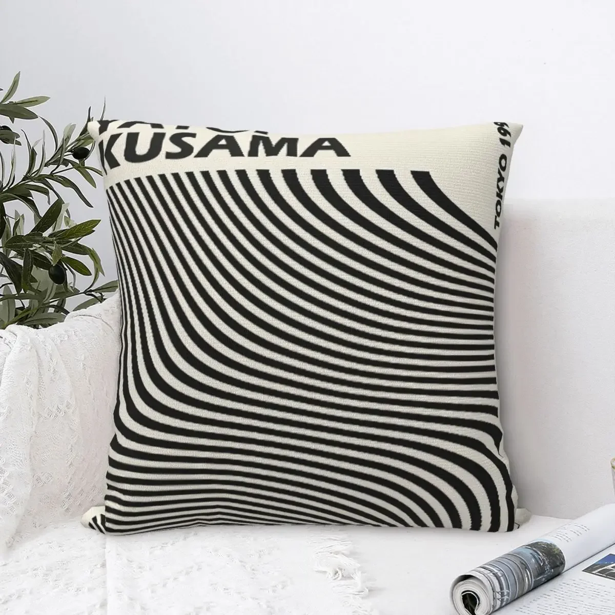 Yayoi Kusama Line Tokyo 1998 Square Pillowcase Cushion Cover Comfort Pillow Case Polyester Throw Pillow cover For Home Bedroom