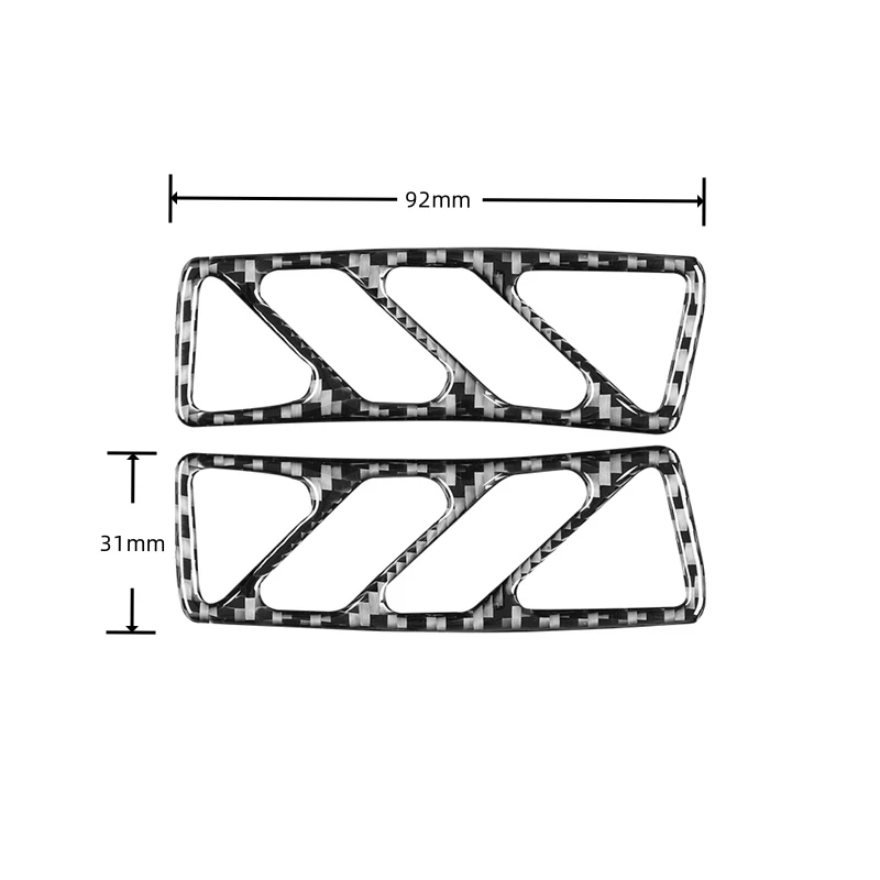 Real Carbon Fiber for Chevrolet Camaro 2010-2015 Accessories Car Dashboard Air Outlet Cover Interior Trim Sticker Decor Frame