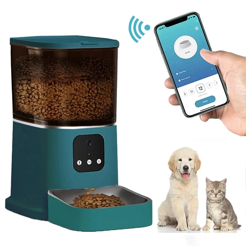 

Video Camera 6L Feeder Timing Smart Automatic Pet Feeding For Cat Dog WiFi Intelligent Dry Food Dispenser App Voice Recorde Bowl