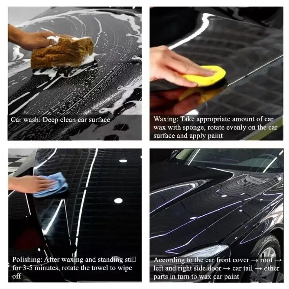 250ml Black Car Wax Plating Set Hard Glossy Layer Covering Surface Coating Polish Wax Fixing Scratch Repair