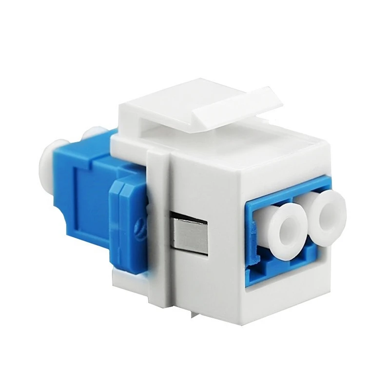 10PCS LC fiber Optic Adapter LC f / F keystone Module For Wall Panel Terminal Block Panel Mounting Box Adapter