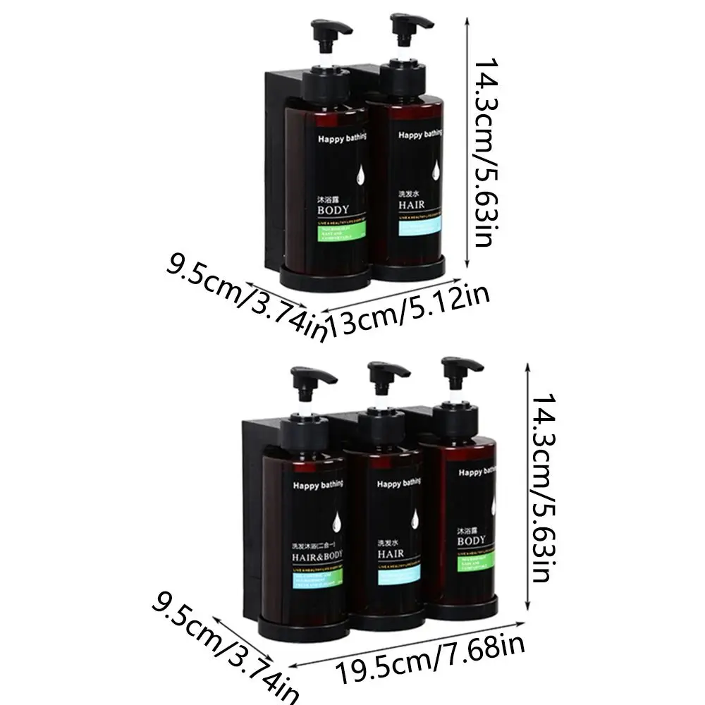 موزعات الصابون اليدوية المثبتة على الحائط، ضغط يدوي بدون ثقب، حاوية غسول الحمام، قفل زجاجة مضخة فارغة قابلة لإعادة الملء، المرحاض