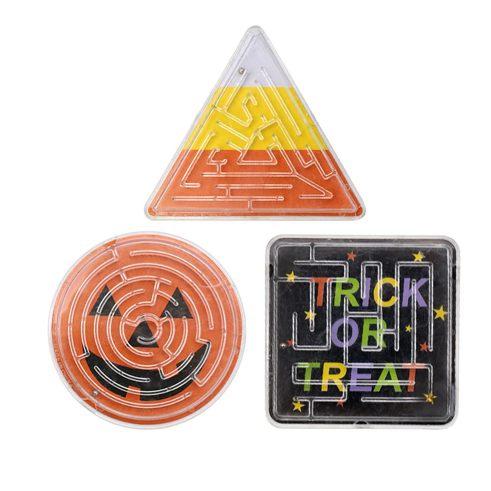 5Pcs Maze Walking Beads Toys Cute Pumpkin Ghost Face Halloween Party Gifts Small Toy Accessories Children's Puzzle Maze Toys