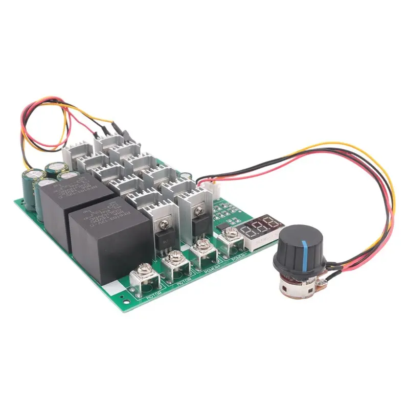 

Контроллер скорости двигателя A89X DC 10-55V 100A с ШИМ-управлением, переключателем реверса HHO RC и LED-дисплеем