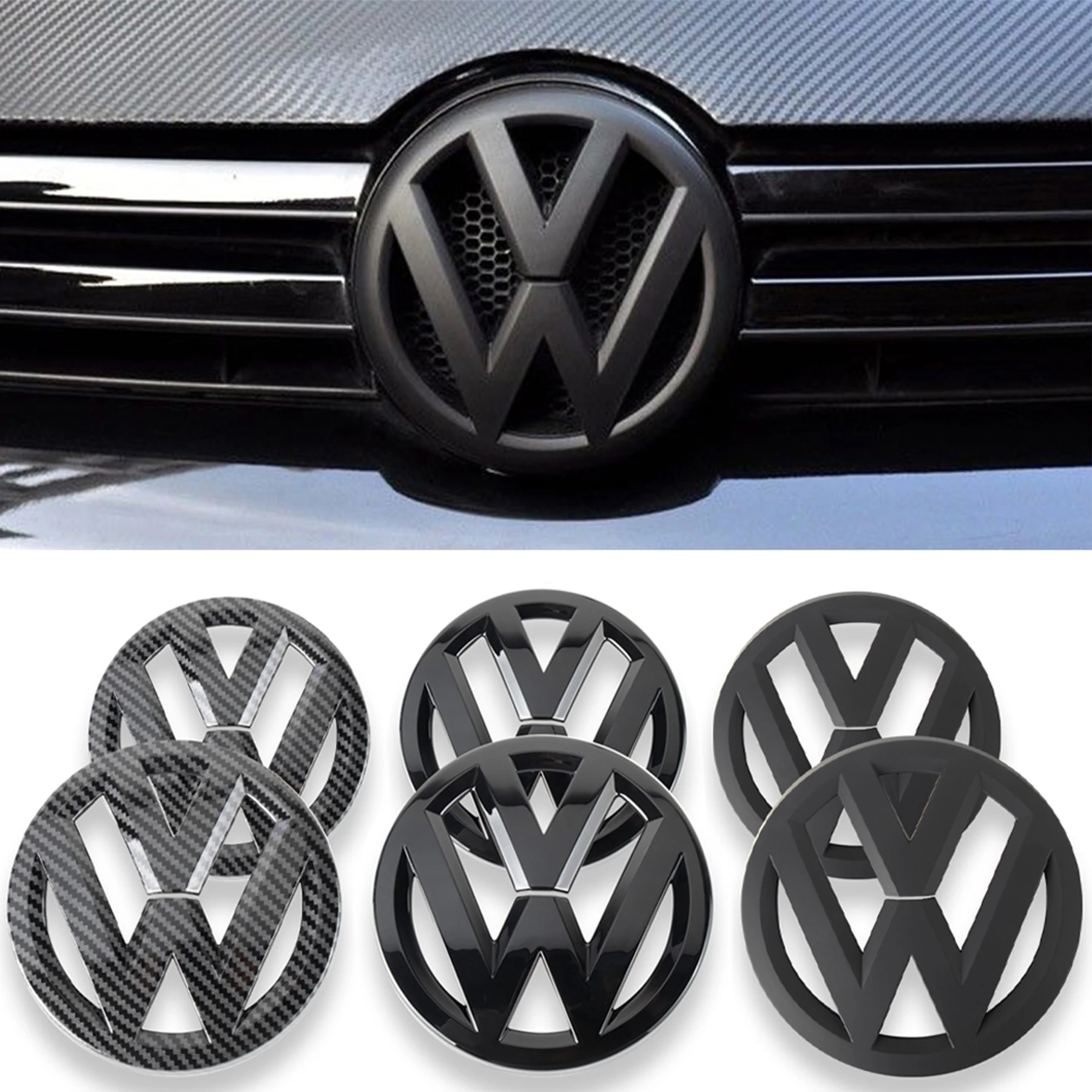 For Volkswagen VW Golf6 MK6 2010 2011 2012 2013 Car Original Front Radiator Grille Emblem Rear Trunk Lid Badge Cover Accessories