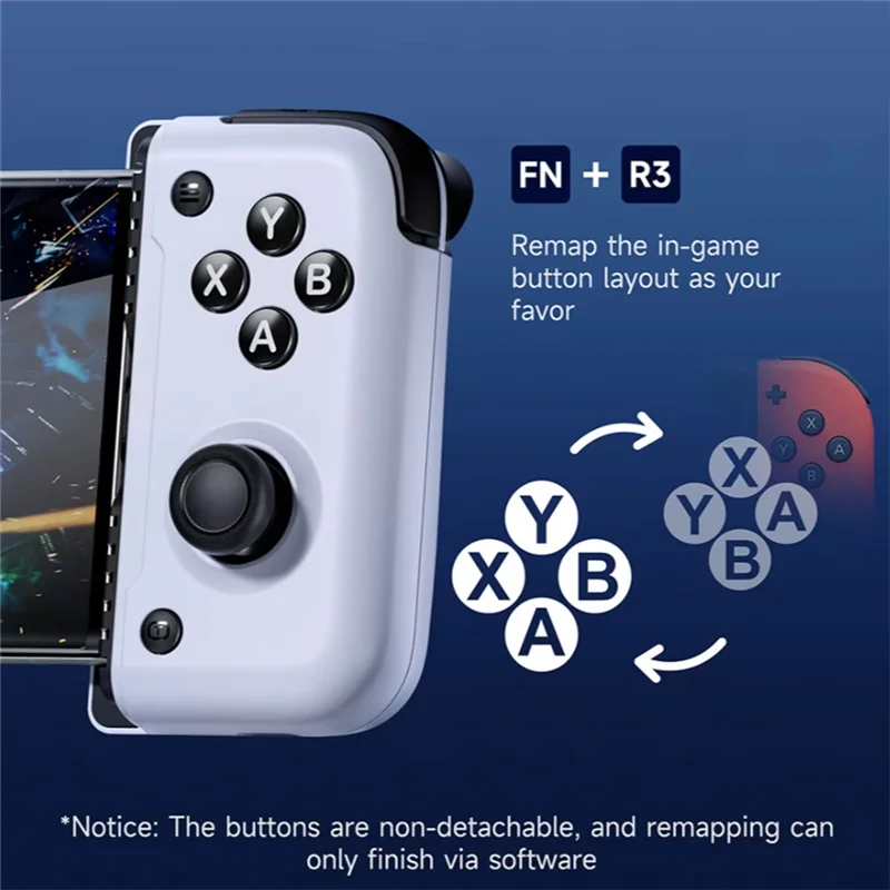 Контроллер мобильного телефона ABGI-M05 типа C для игрового пропуска Cloud Gaming для Iphone серии 15/16, Xcloud, картографирование, эффект Холла