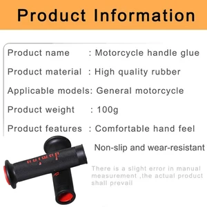 Universal motorcycle cuffs, fist bar for ktm, yamaha, pit bike, motocross, rubber gel for motorcycle, domino fist, 9 colors, 7 Main Motor Moto Handle - №2