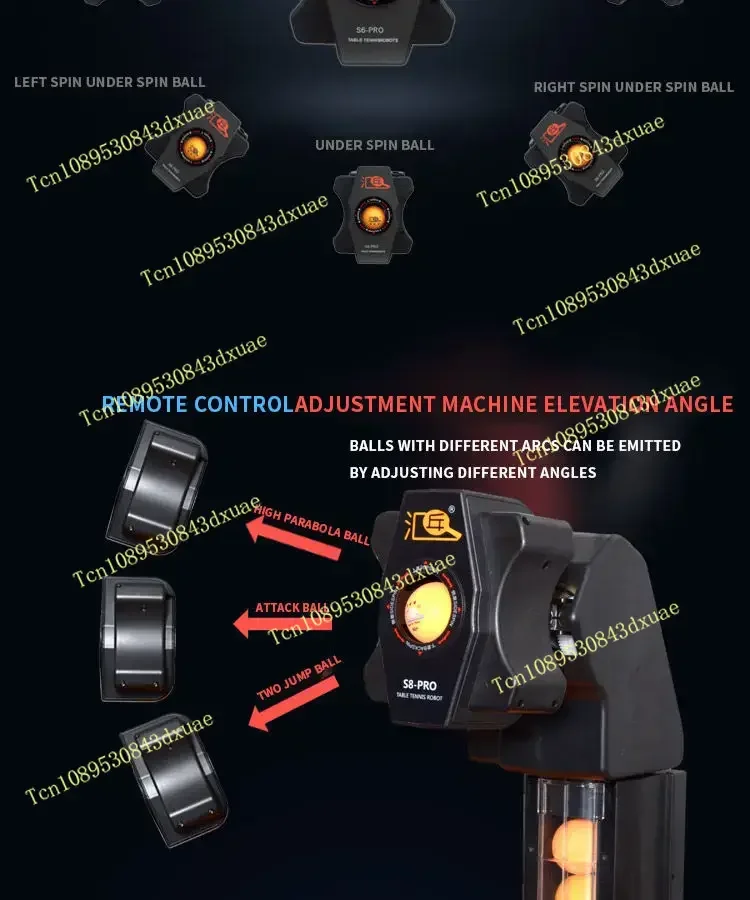 Huipang S8-PRO/JT-A روبوت لتنس الطاولة يقدم آلة روبوت أوتوماتيكية بالكامل قابلة للبرمجة مدرب تنس الطاولة بينج بونج #5