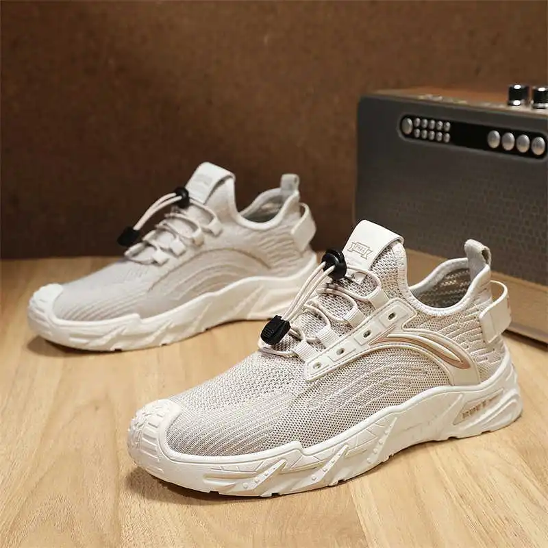 

Normal Leather Perforated White Boots For Men Loafers White High Shoes Sneakers Sport Funky Vip Krasovka Loofers Technology