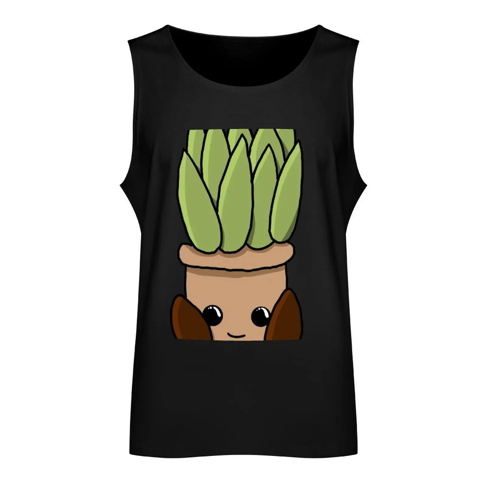 Basil-Plant Pot Character Tank Top Vest male muscular man gym top Men's t-shirts