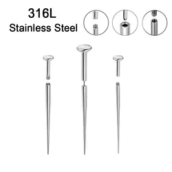 Body Piercing Tool 316L Stainless Surgical Steel Insertion Pin For Labret Nose Rings Earrings Body Piercing Jewelry Accessories