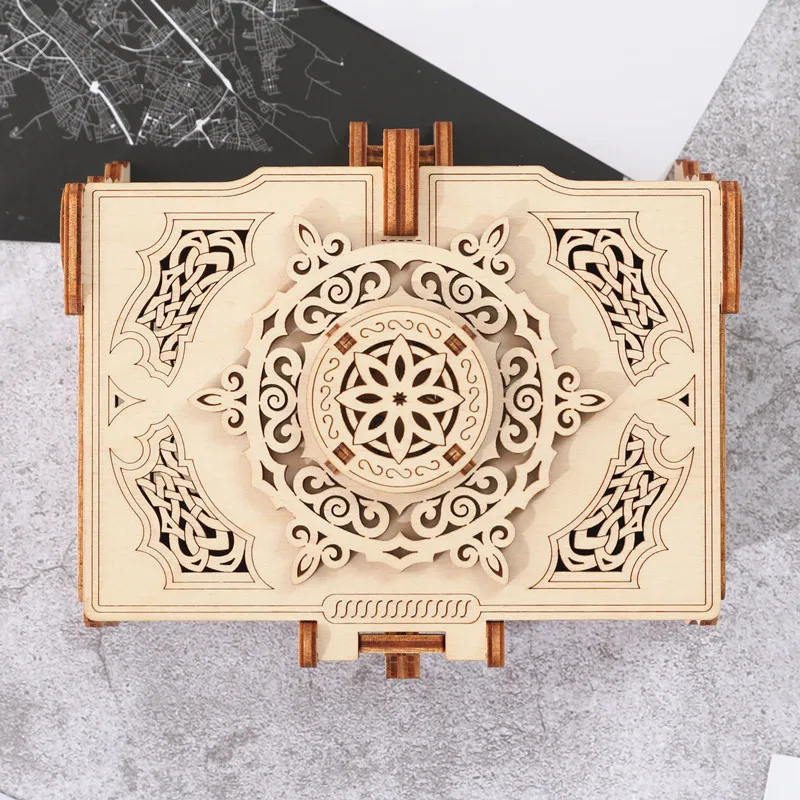 

Mechanical Eight-tone Jewelry Box Built-in Classic Music Box Track "City in The Sky" Can Play Melodious Melody After Winding