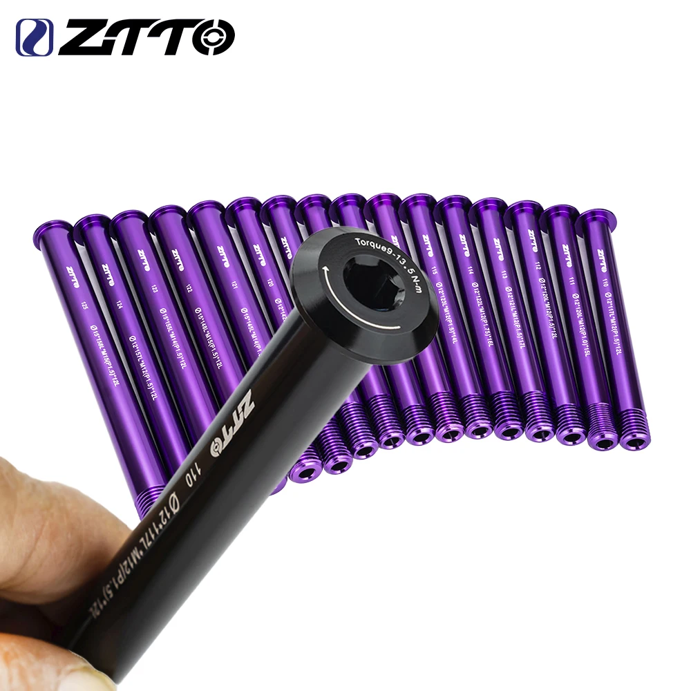 ZTTO MTB Road Bike M12xP1.0/1.5/1.75 Thru Axle Front Fork Shaft Skewers Rear Hub 12x100/110/142/148mm Thru Axle Bike Barrel Axle