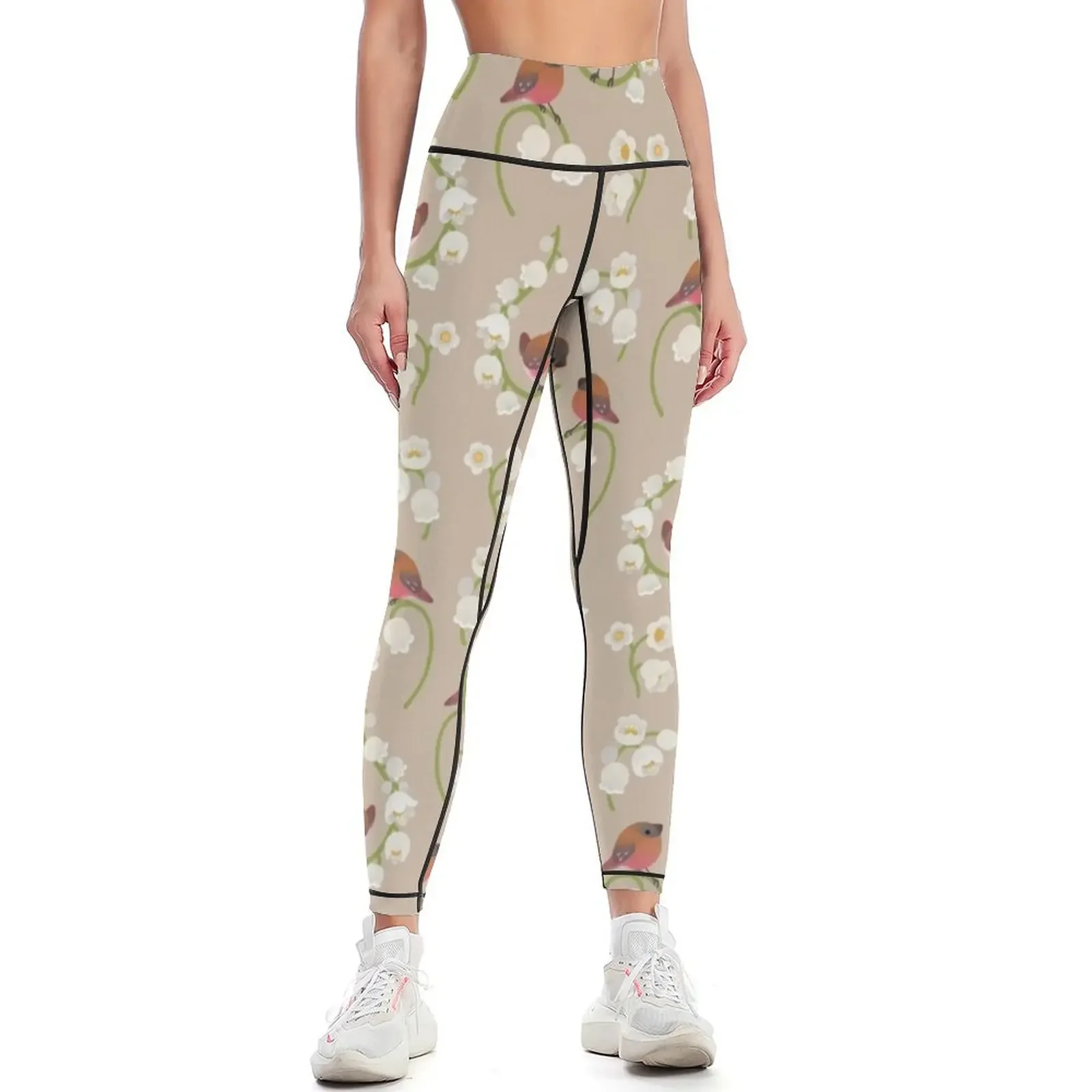 

Brown capped rosy finch Leggings Golf wear sports for sport set gym wear Womens Leggings
