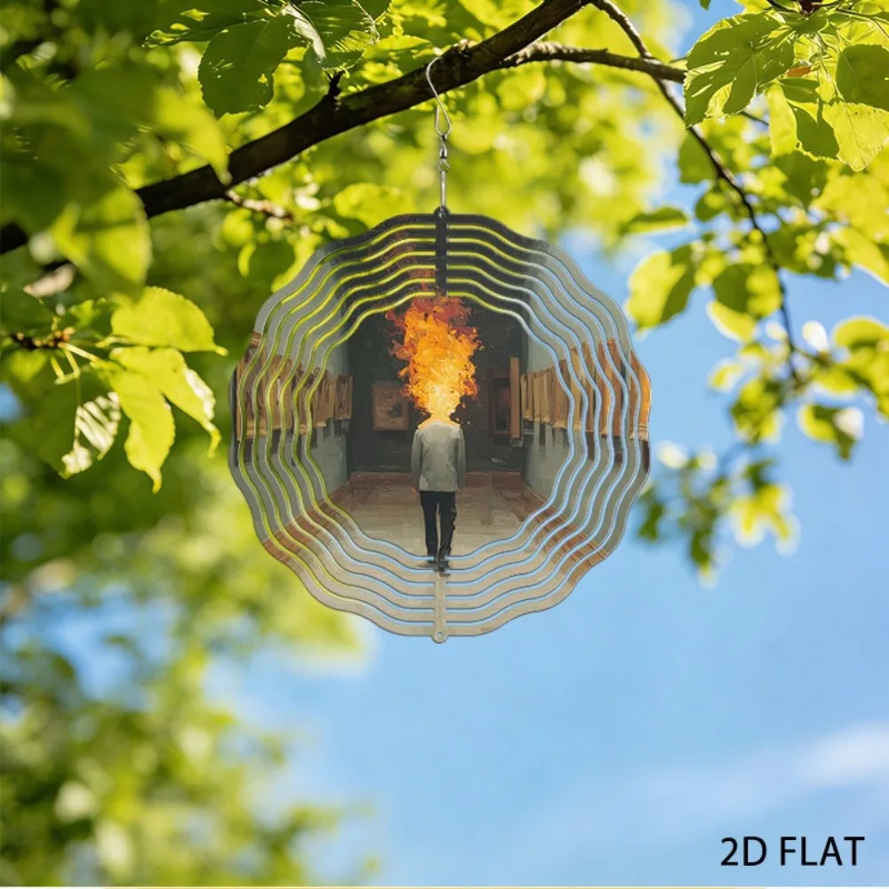 

Vintage Wrought Iron Wind Chimes Art Deco Outdoor Decor Patio Garden Art Large Gong Home Gift