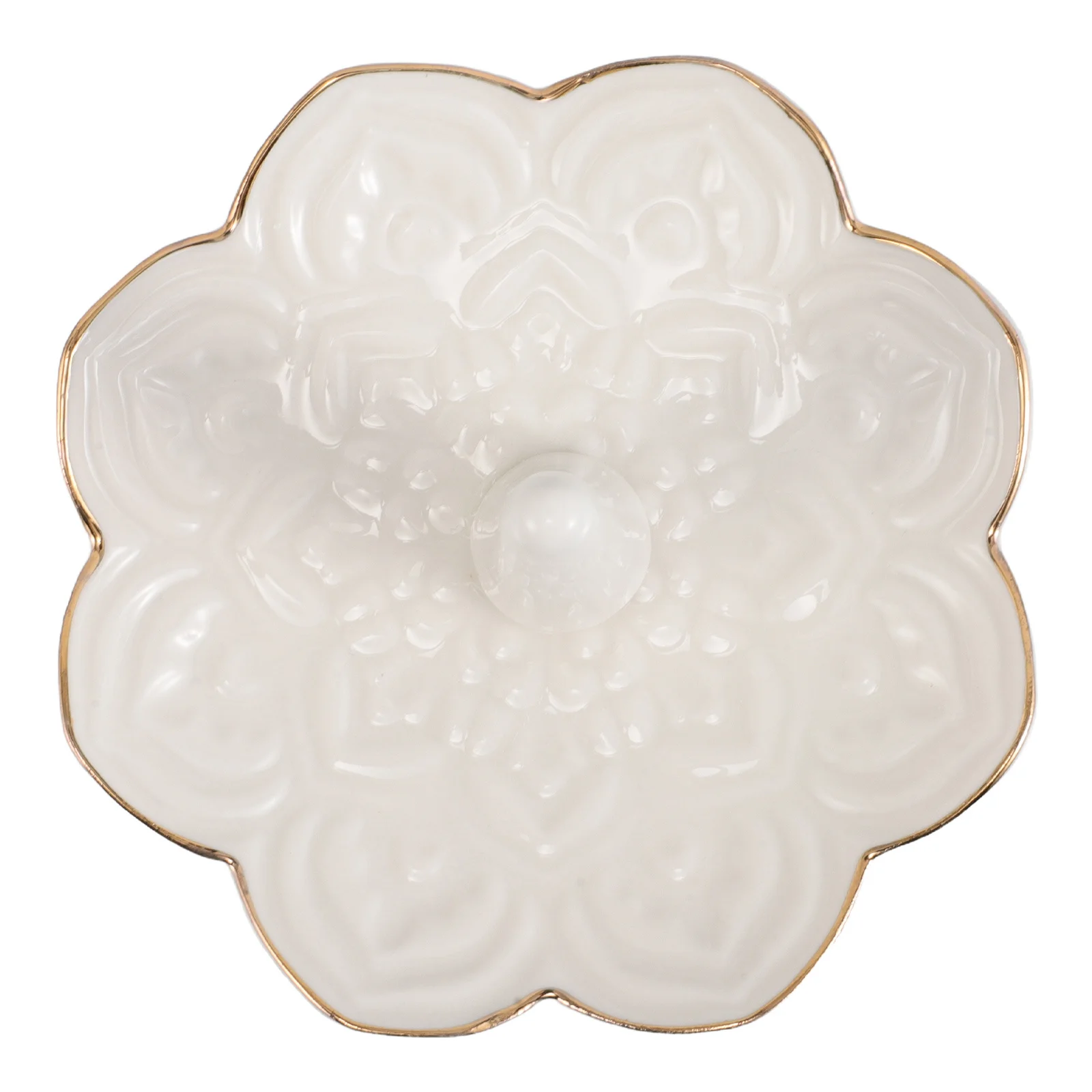 

Ceramic Lotus Jewelry Storage Tray Ring Holder Plate Decorative Trinket Dish Small Ceramic Tray for Earrings Bracelets Necklaces