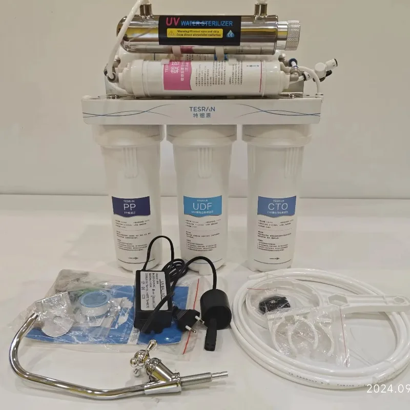 Countertop Undersink Wall-mounted 6 Stage 0.01 Micron Ultrafiltration System Water Purifier Machine with UV Light