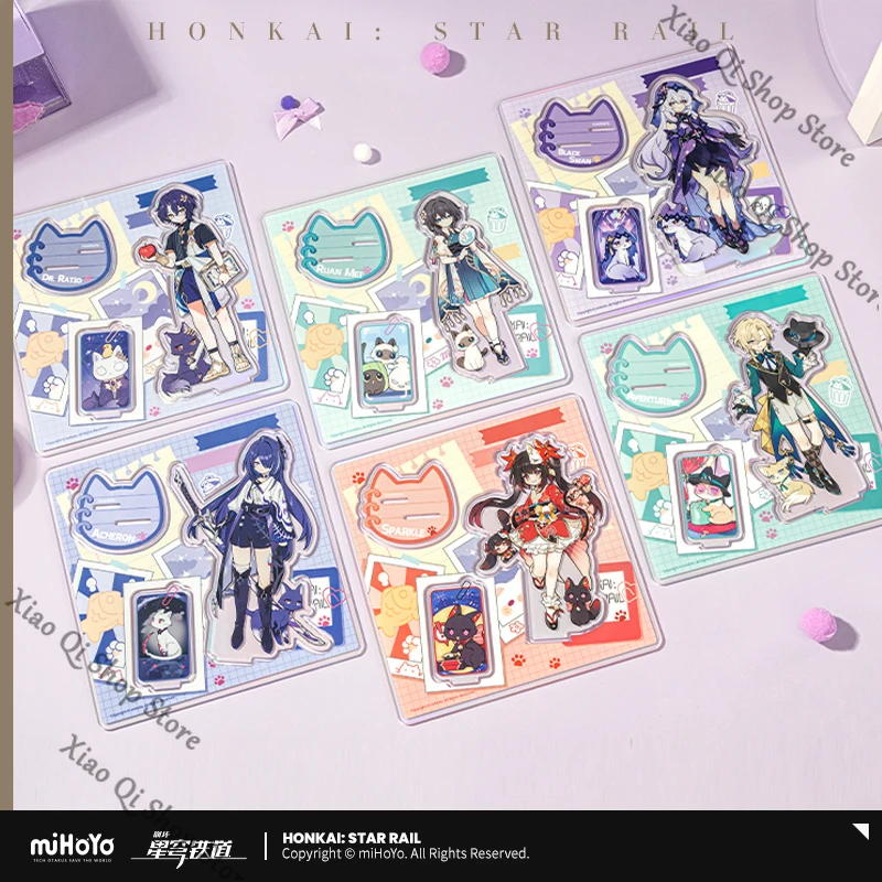 Honkai: Star Rail Little Dot Cat Katze Serie Cartoon süßes Acryl-Stehschild offiziell Original Second Edition Sammelgeschenk