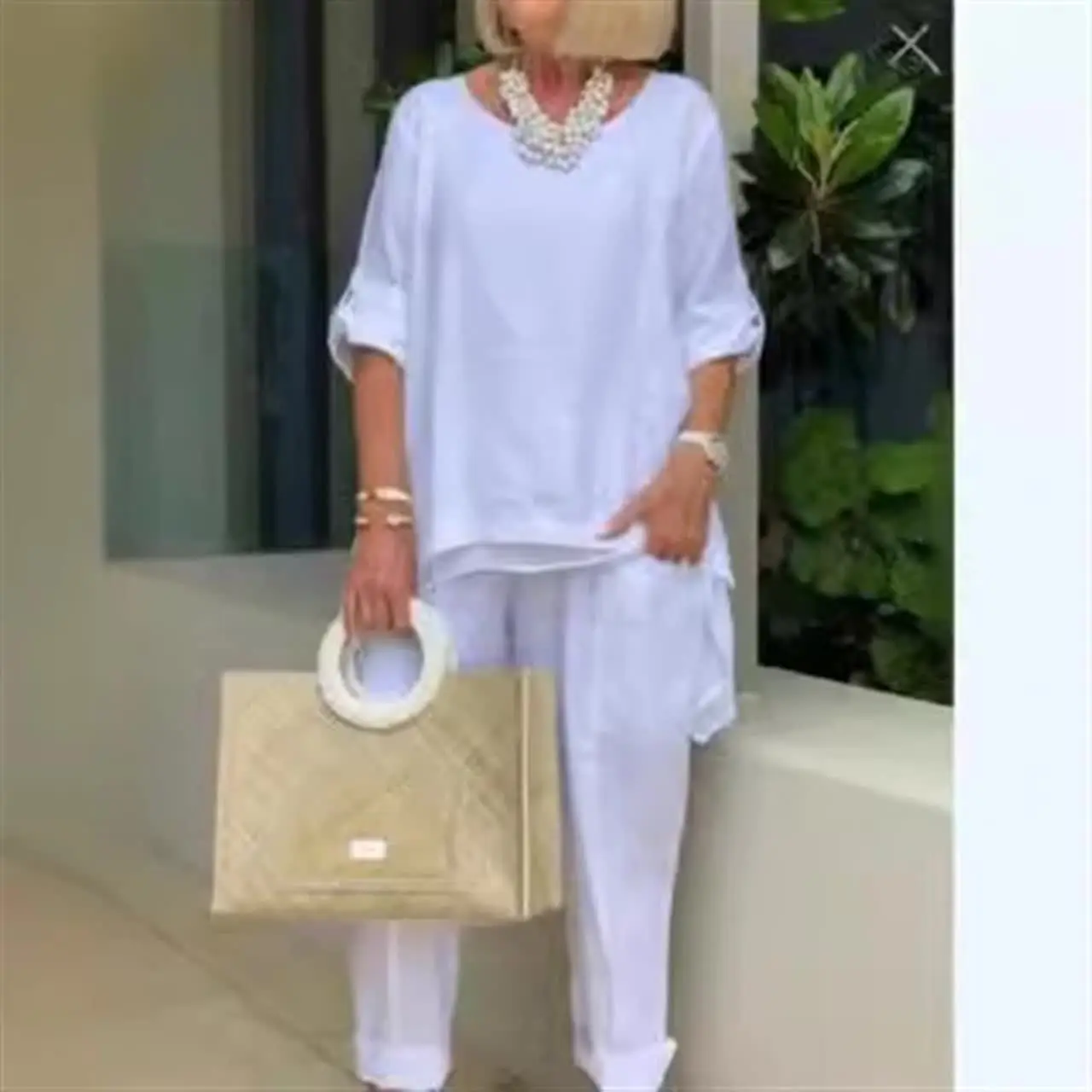 Женский однотонный комплект из брюк и рубашки с длинным рукавом S-3XL цвет в