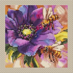 Chinese Cross-Stitch Kits, Embroidery Needlework Sets, Bee and Flowers, 21-21, 16CT, 14CT, 18CT, DIY
