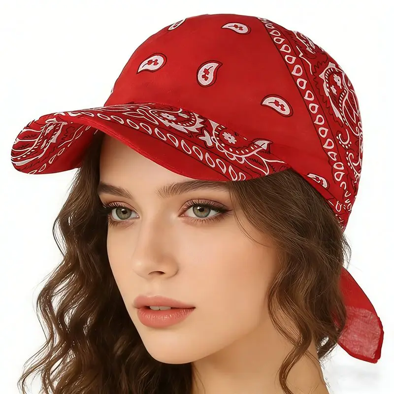 Frühlings- und Sommer-Turban-Hüte für Damen, Cashew-Blumen-Baseballmütze, Sonnenschutz, modische, leichte Kappe, Outdoor-Zubehör – Detail 5