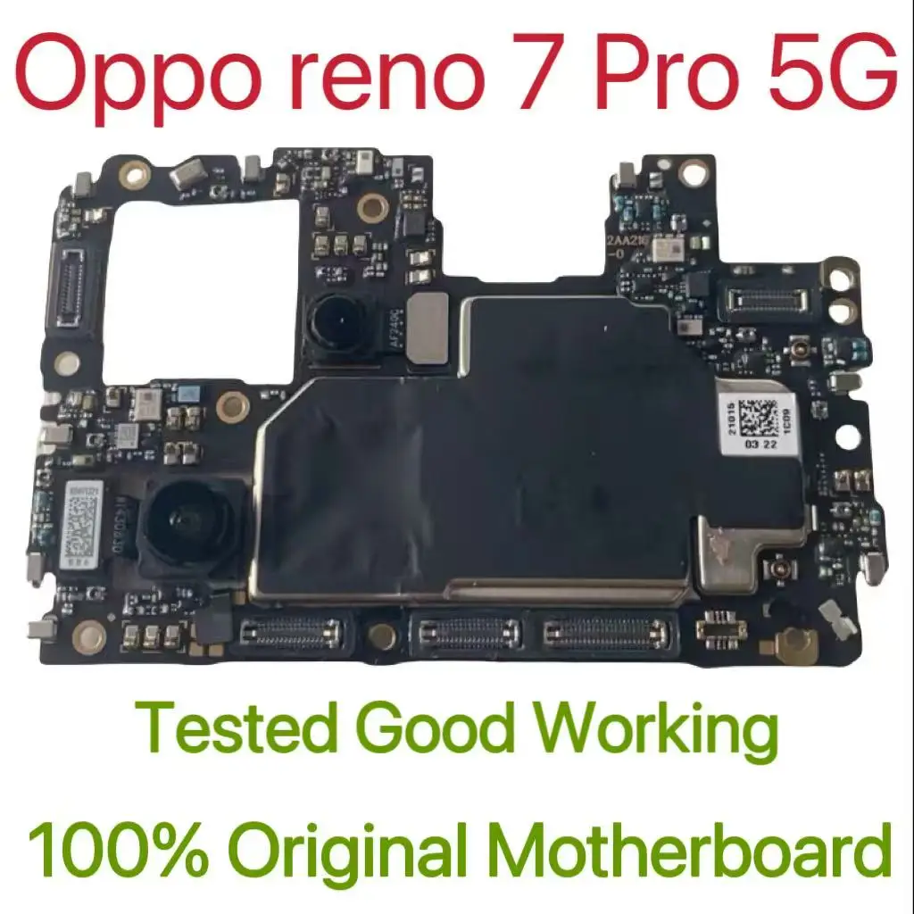 Global Version Original Unlocked Motherboard for Oppo reno 7 Pro 5G Tested Circuit Plate Main Logic Board for Oppo reno 7 Pro 5G
