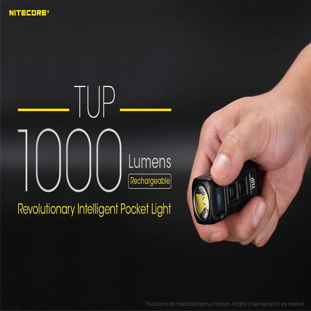 NITECORE TUP USB Rechargeable Keychain Light 1000Lumens Built-in 1,200mAh Li-ion battery Mini EDC Pocket Light