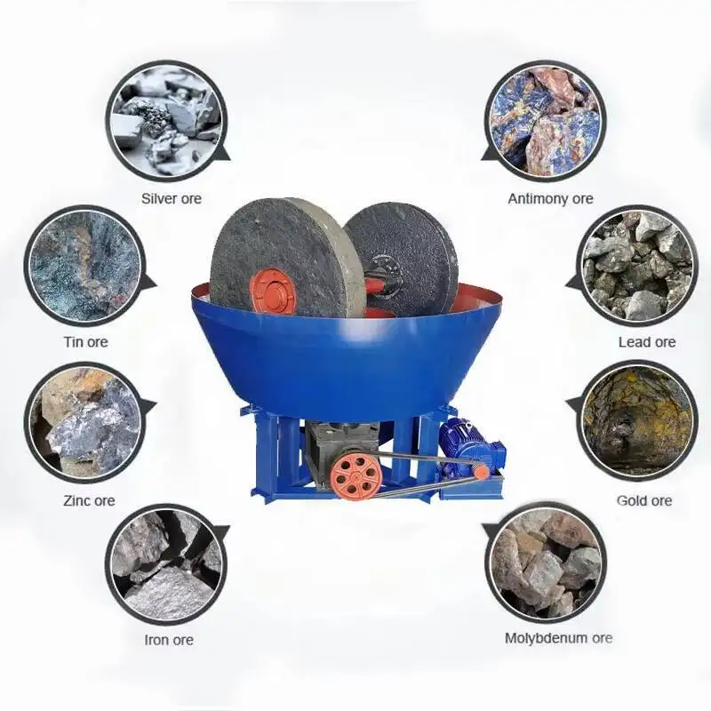 Attrezzatura per l'estrazione della padella bagnata Smerigliatrice per minerale d'oro Hine Mulino per padella bagnata con alta qualità