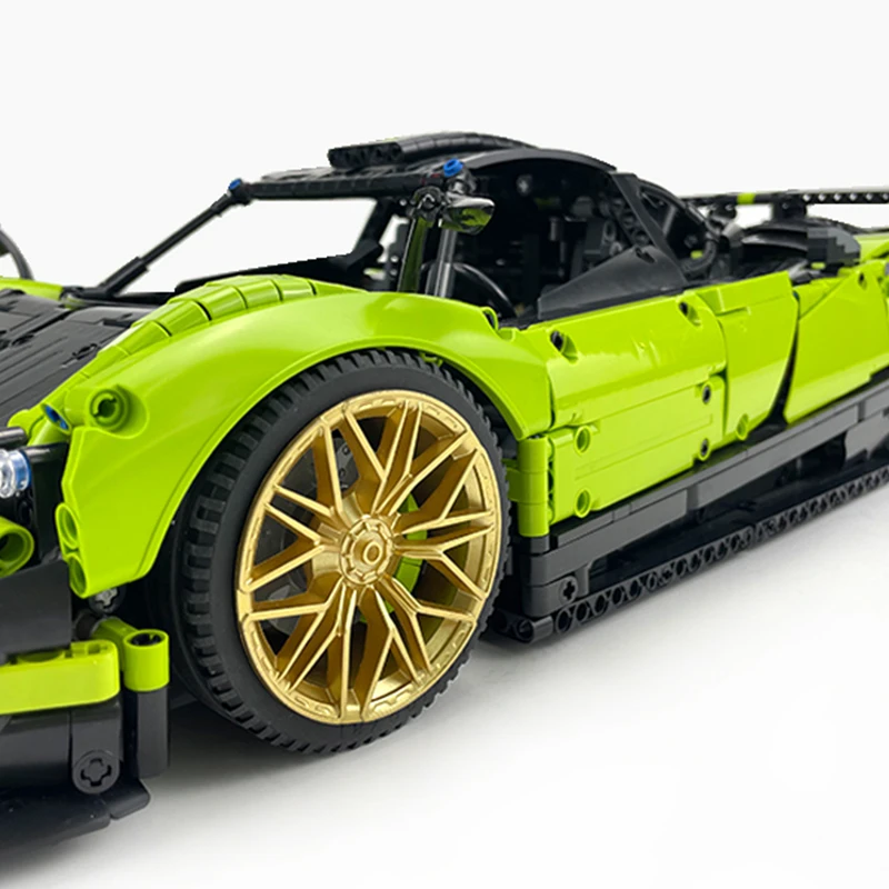 Novo técnico moc-168727 super sprots modelo de carro blocos de construção tijolos diy quebra-cabeça brinquedos montagem crianças aniversário presentes natal