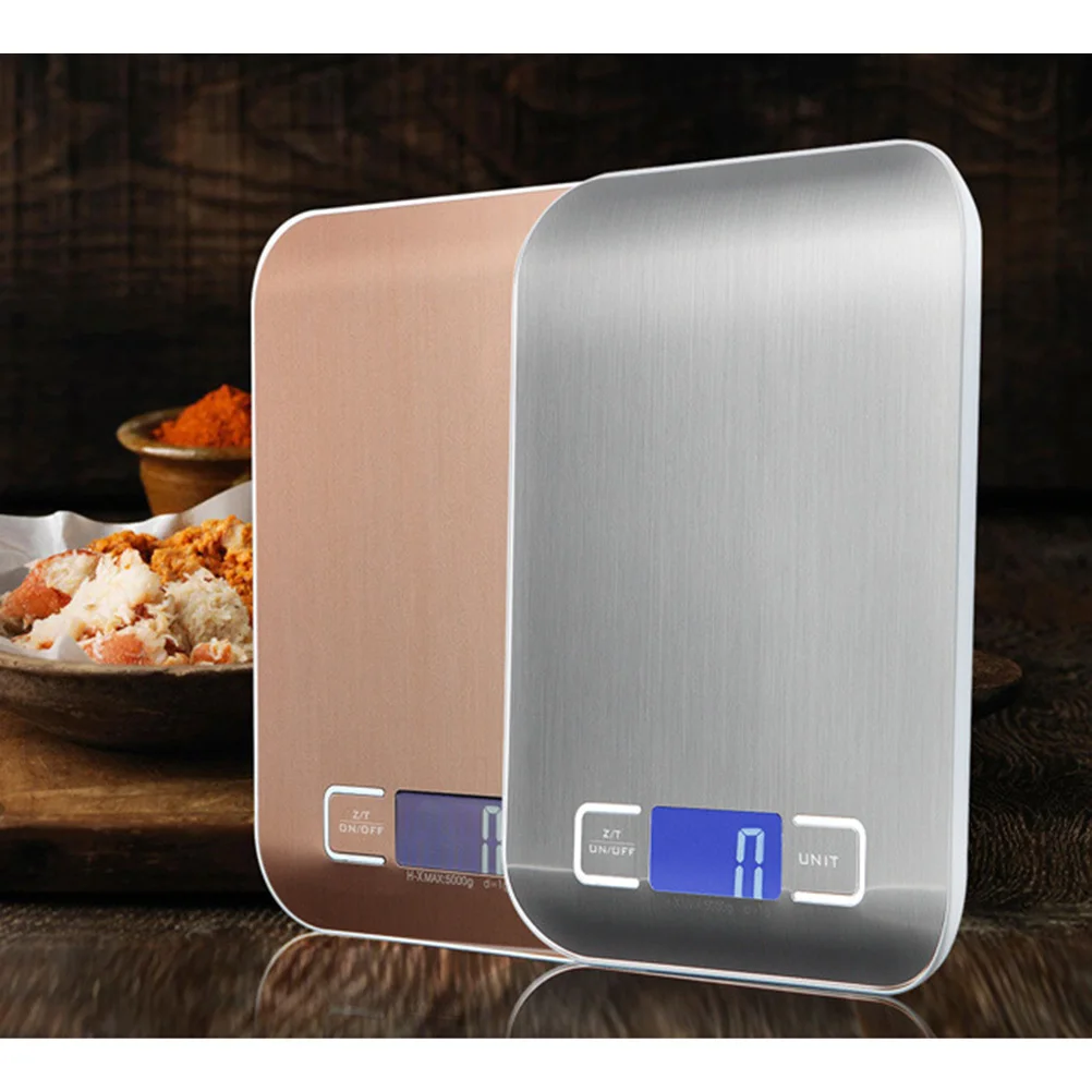 

Kitchen 5Kg/1G Steel Digital Cooking Easy Read Lcd Baking Scale Grams For Home Baking Scale Digital Use Rose Gold